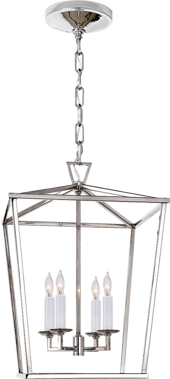Darlana Small Lantern in Polished Nickel