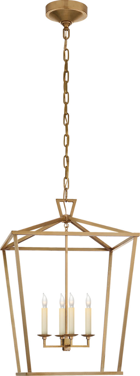 Darlana Medium Lantern in Antique- Burnished Brass