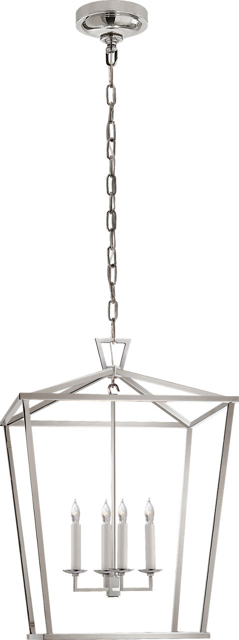 Darlana Medium Lantern in Polished Nickel