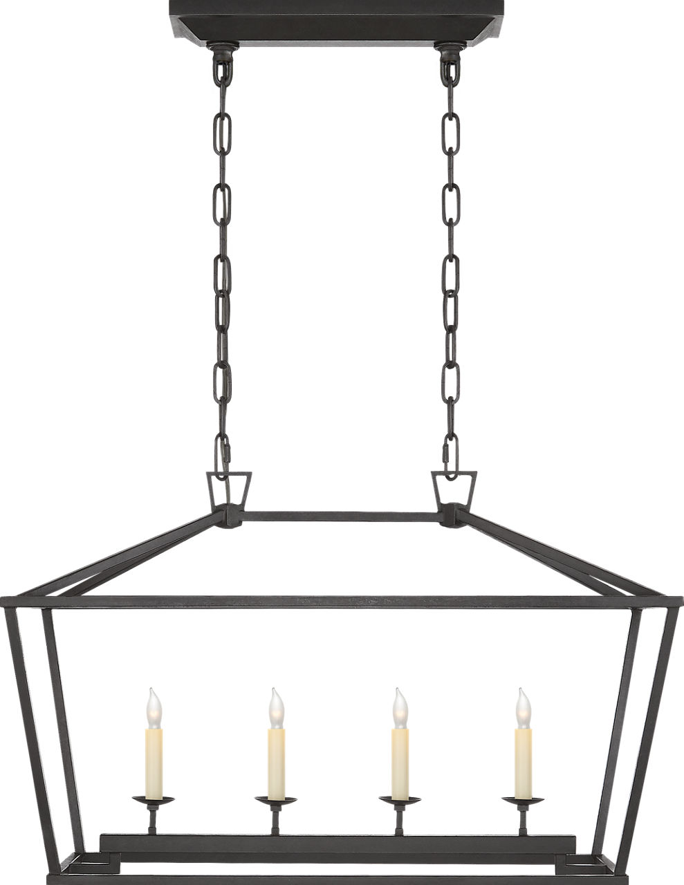 Darlana Small Linear Lantern in Aged Iron