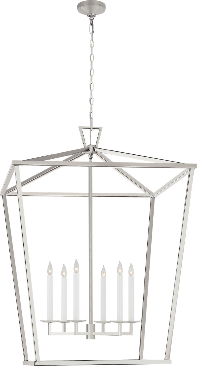 Darlana XXL Lantern in Polished Nickel