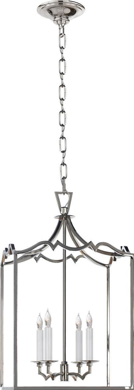 Darlana Small Fancy Lantern in Polished Nickel