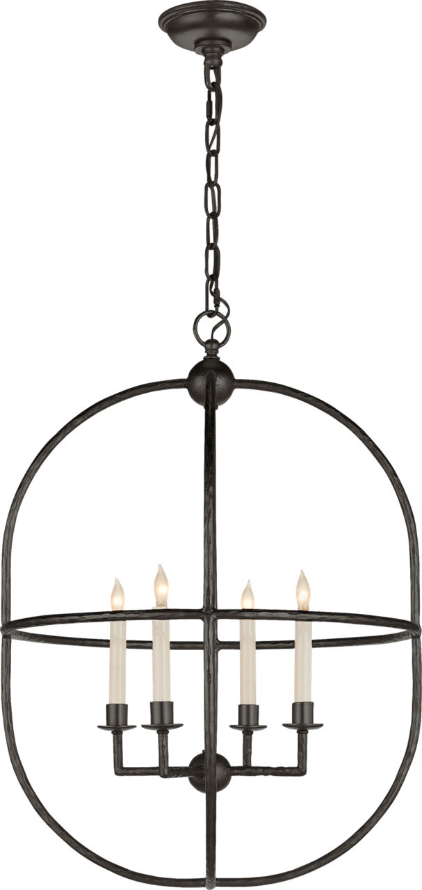 Desmond Open Oval Lantern in Aged Iron