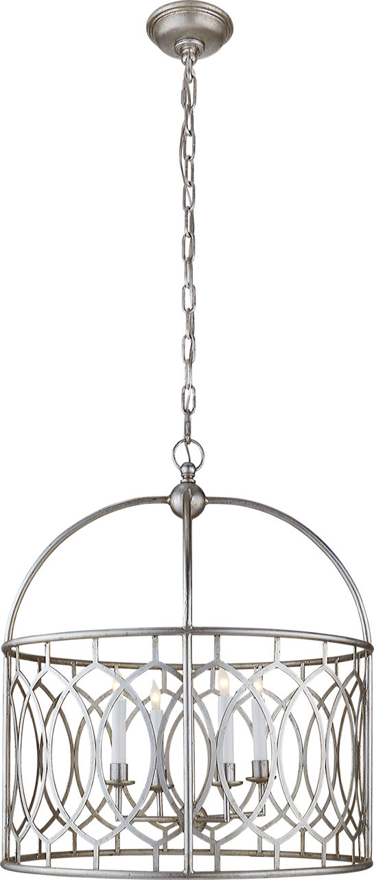 Marquise Wide Lantern in Burnished Silver Leaf