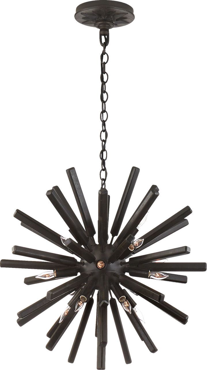 Lawrence Small Sputnik Chandelier in Aged Iron