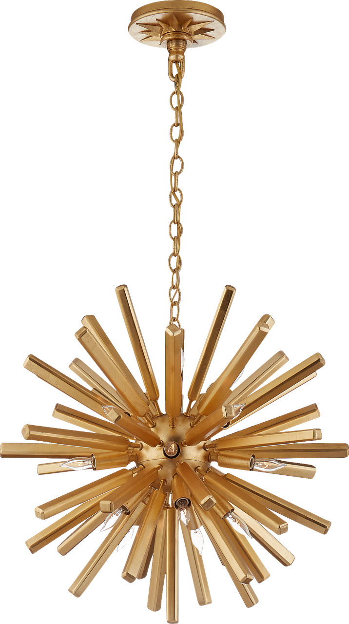 Lawrence Small Sputnik Chandelier in Gild
