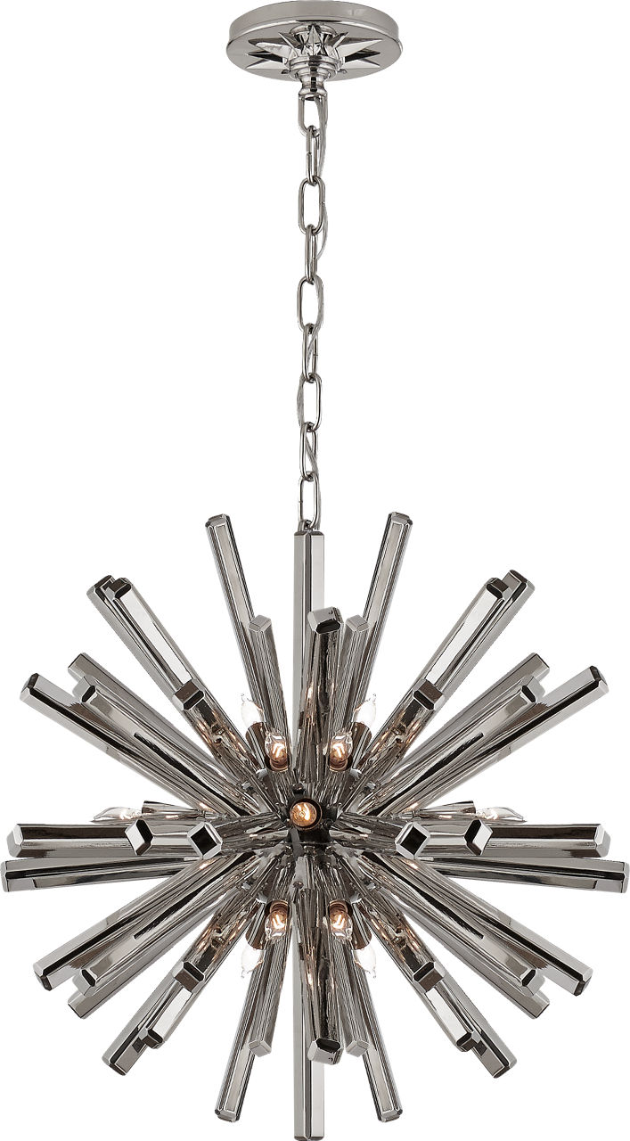 Lawrence Small Sputnik Chandelier in Polished Nickel