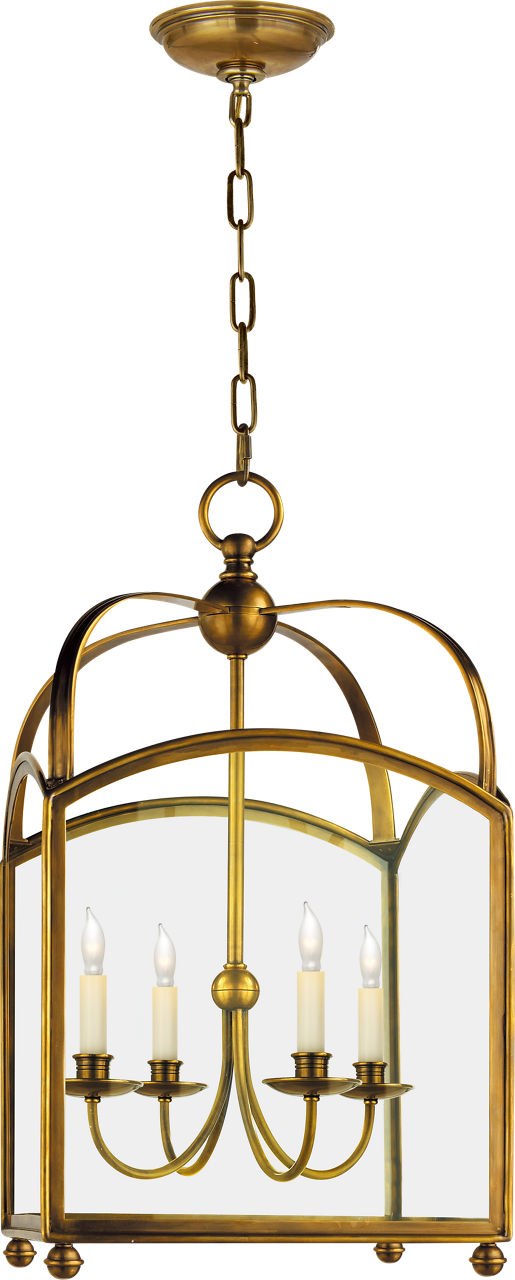 Arch Top Medium Lantern in Antique-Burnished Brass