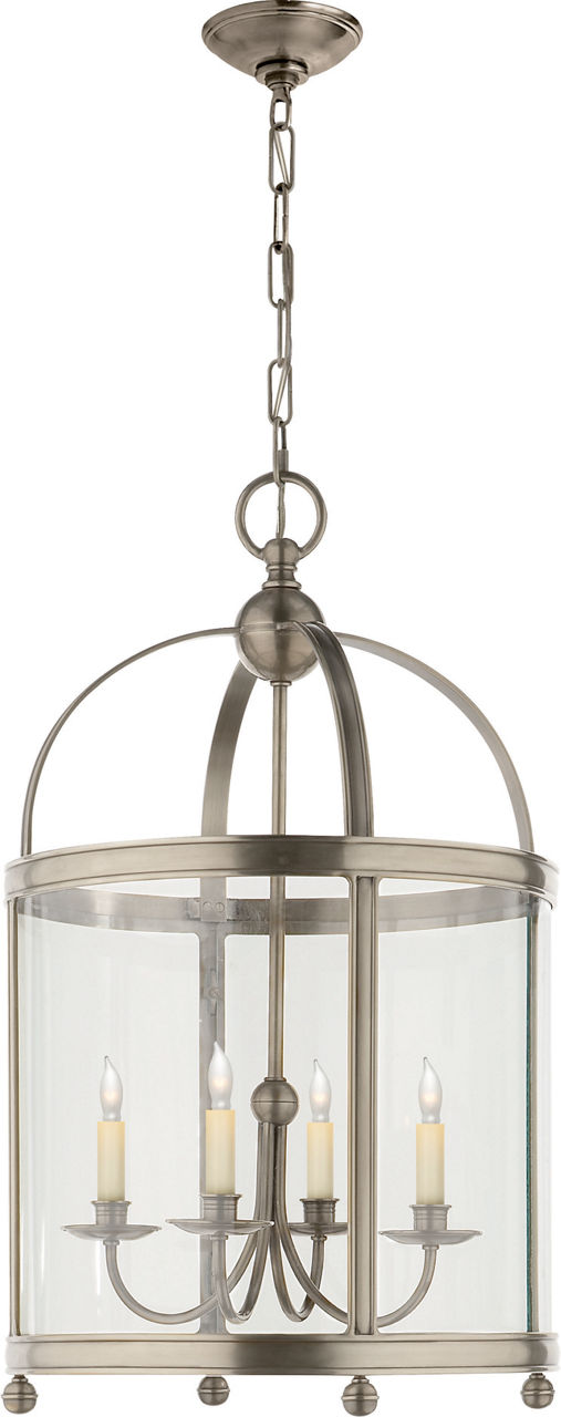Edwardian Arch Top Medium Lantern in Antique Nickel