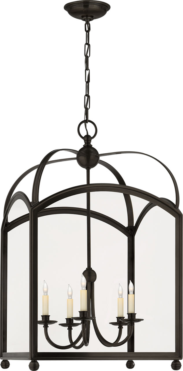 Arch Top Large Lantern in Bronze