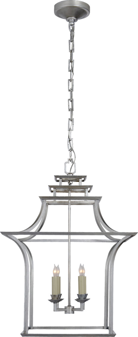 Brighton Pagoda Lantern in Burnished Silver Leaf