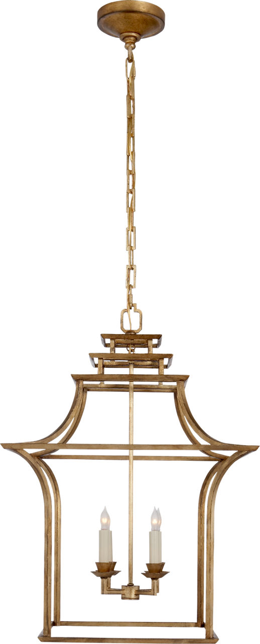 Brighton Pagoda Lantern in Gilded Iron