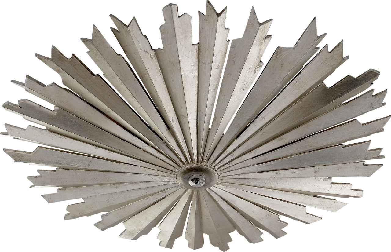 Claymore Grande Flush Mount in Burnished Silver Leaf