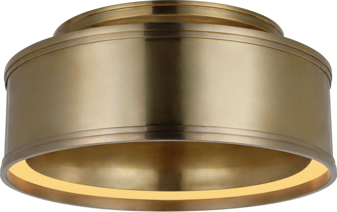 Connery 14" Flush Mount in Antique-Burnished Brass