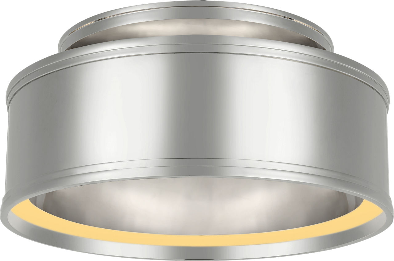 Connery 14" Flush Mount in Polished Nickel