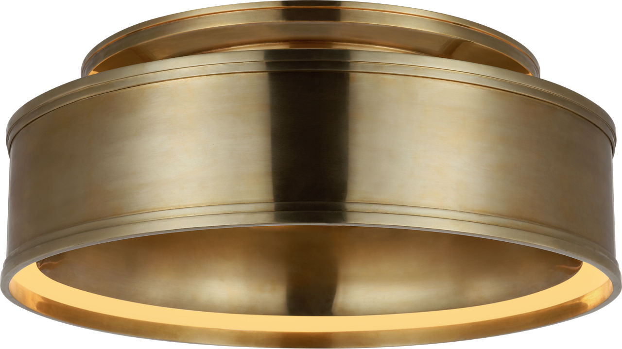 Connery 18" Flush Mount in Antique-Burnished Brass