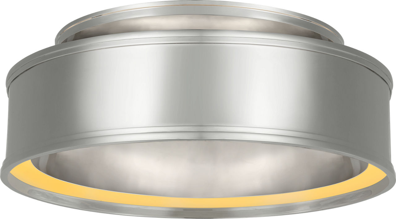 Connery 18" Flush Mount in Polished Nickel