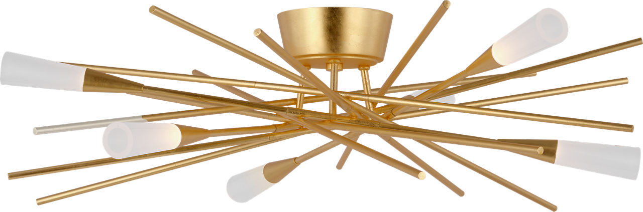 Stellar Flush Mount in Gild with Frosted Acrylic