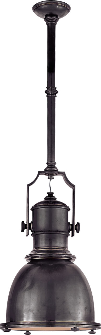 Country Industrial Small Pendant in Bronze with Bronze Shade