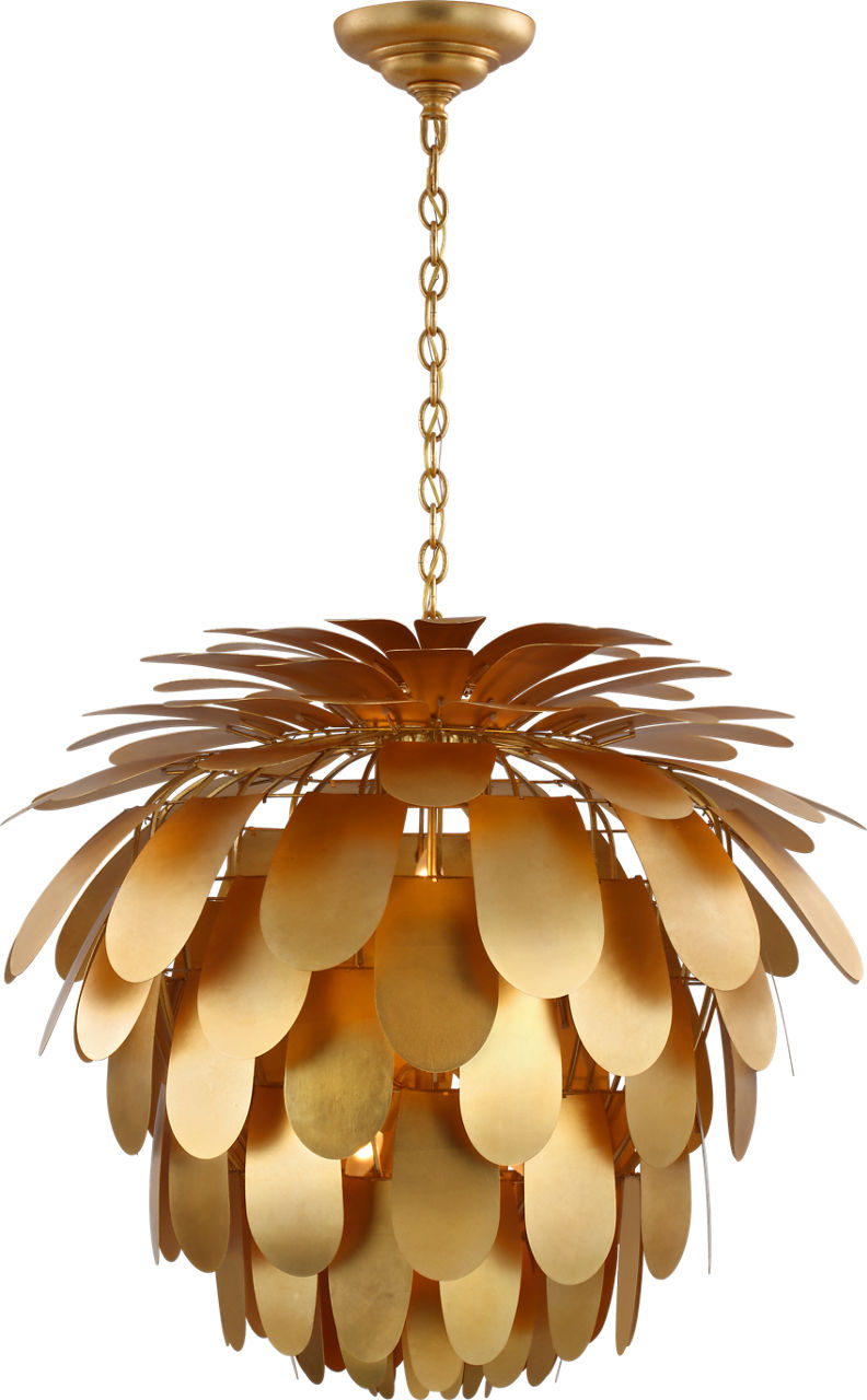 Cynara Grande Chandelier in Gild