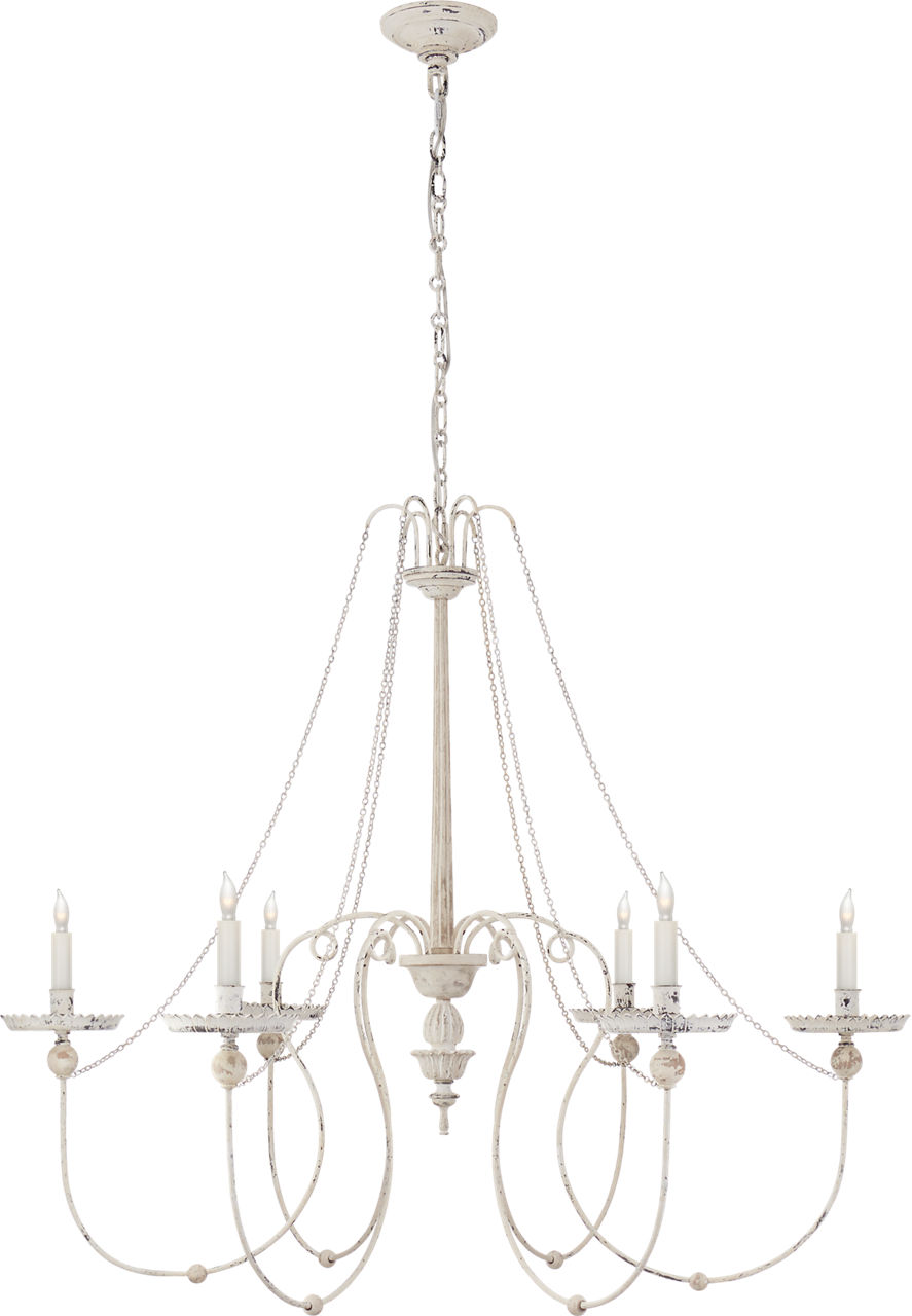 Umbria Chandelier in Belgian White