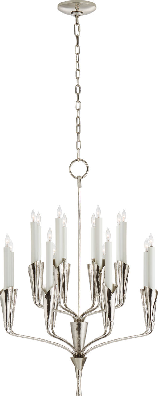 Aiden Small Chandelier in Polished Nickel