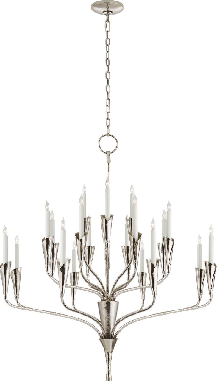 Aiden Large Chandelier in Polished Nickel