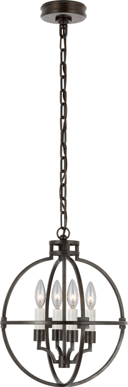 Lexie 14" Globe Lantern in Aged Iron