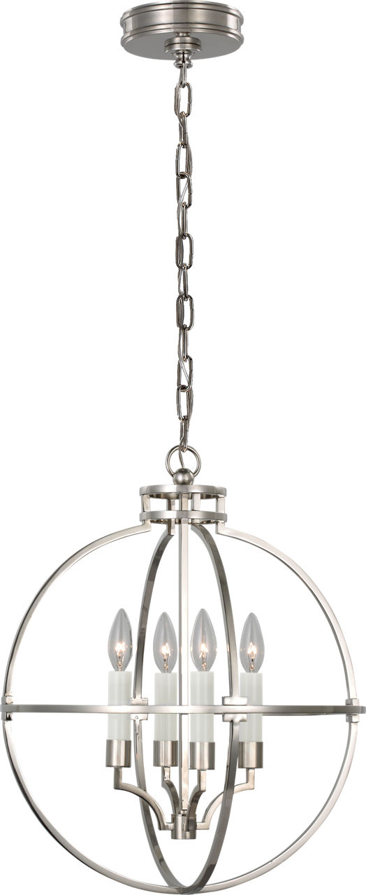 Lexie 18" Globe Lantern in Polished Nickel