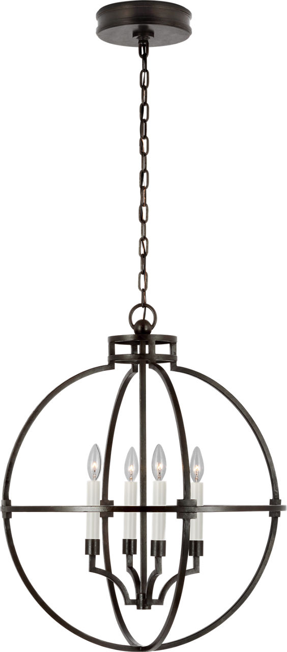 Lexie 24" Globe Lantern in Aged Iron
