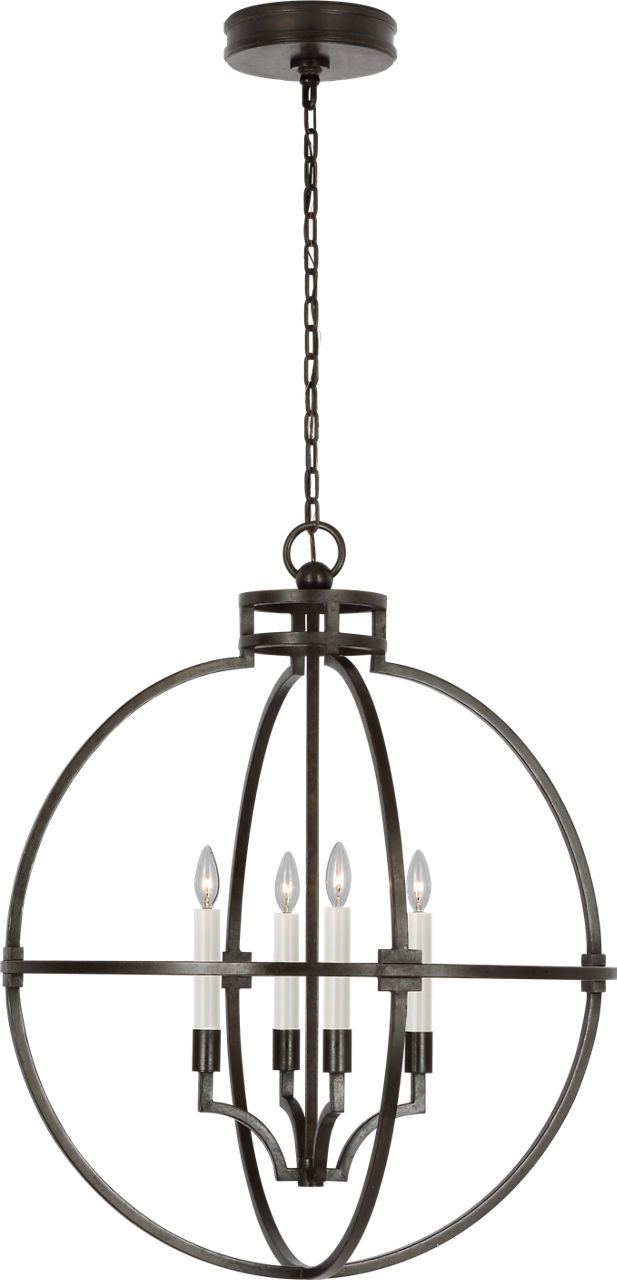 Lexie 30" Globe Lantern in Aged Iron