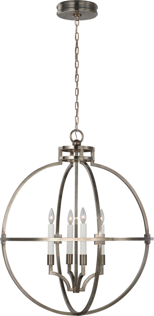 Lexie 30" Globe Lantern in Antique Nickel
