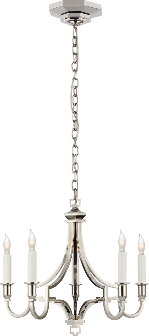 Mykonos Small Chandelier in Polished Nickel