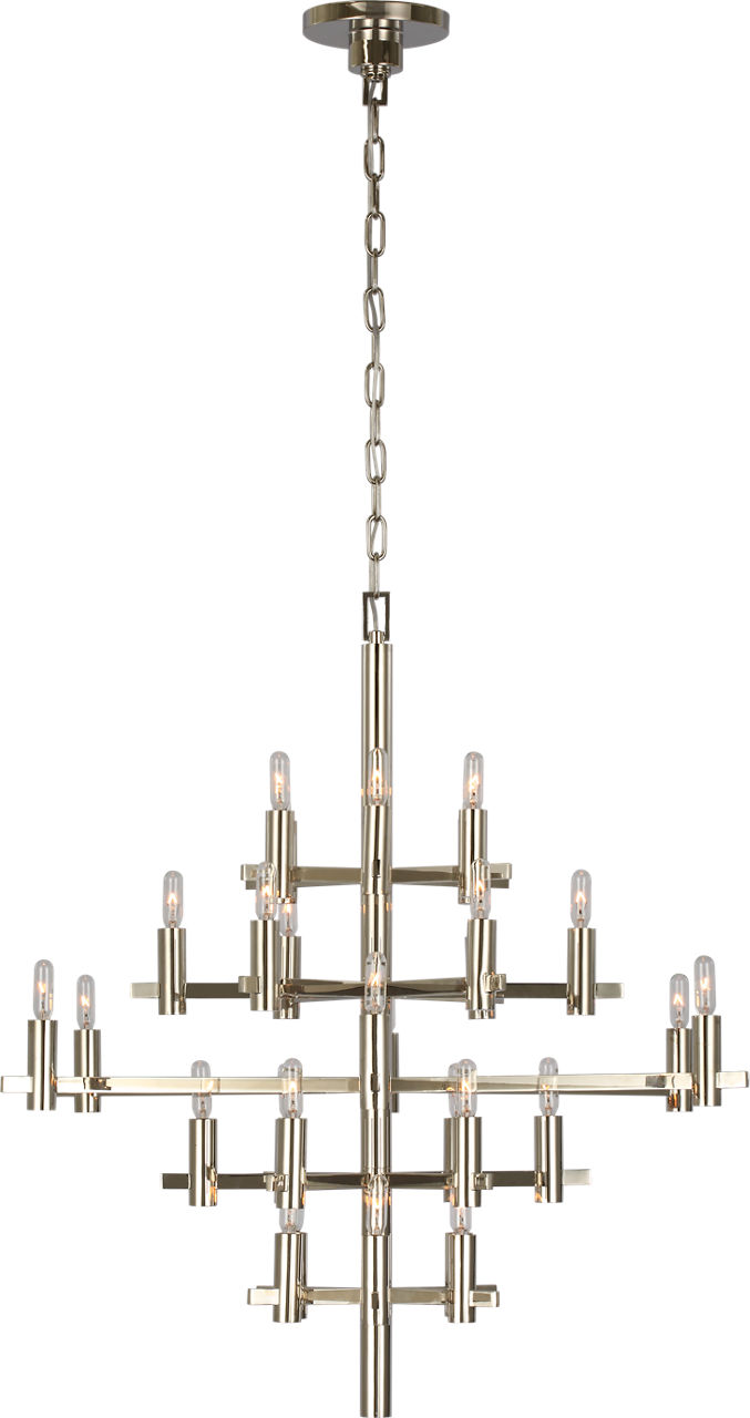 Sonnet Medium Chandelier in Polished Nickel
