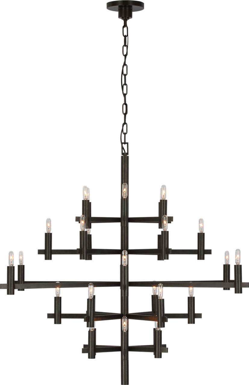 Sonnet Large Chandelier in Bronze