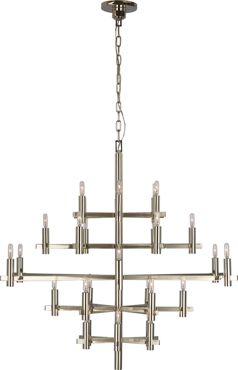 Sonnet Large Chandelier in Polished Nickel
