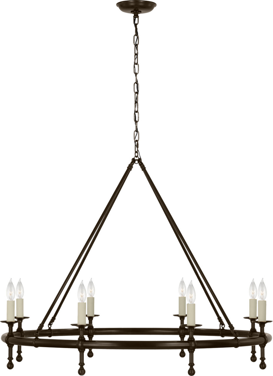 Classic 42" Ring Chandelier in Bronze