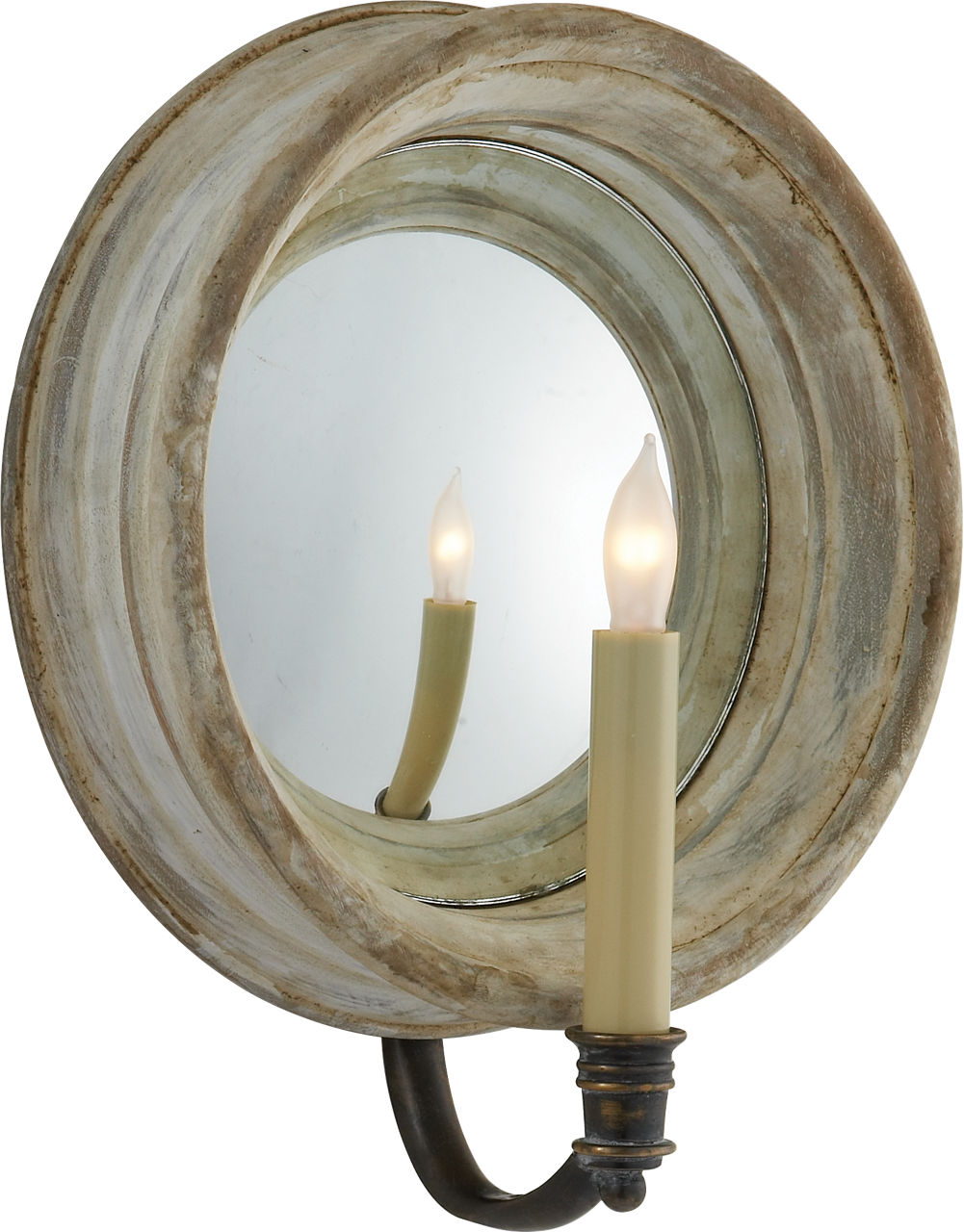 Chelsea Medium Reflection Sconce in Old White