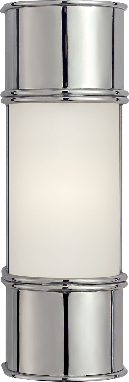 Oxford 12" Bath Sconce in Chrome with Frosted Glass