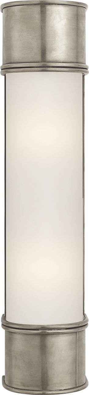 Oxford 18" Bath Sconce in Antique Nickel with Frosted Glass