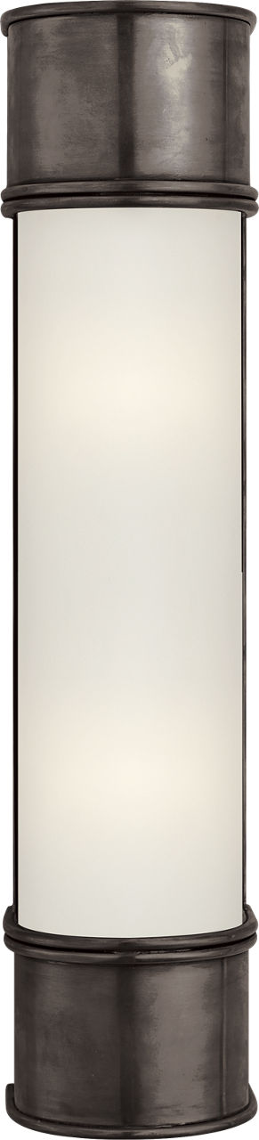 Oxford 18" Bath Sconce in Bronze with Frosted Glass