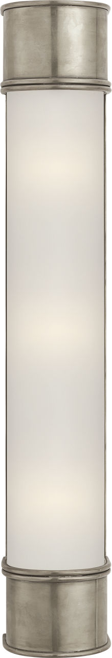 Oxford 24" Bath Sconce in Antique Nickel with Frosted Glass
