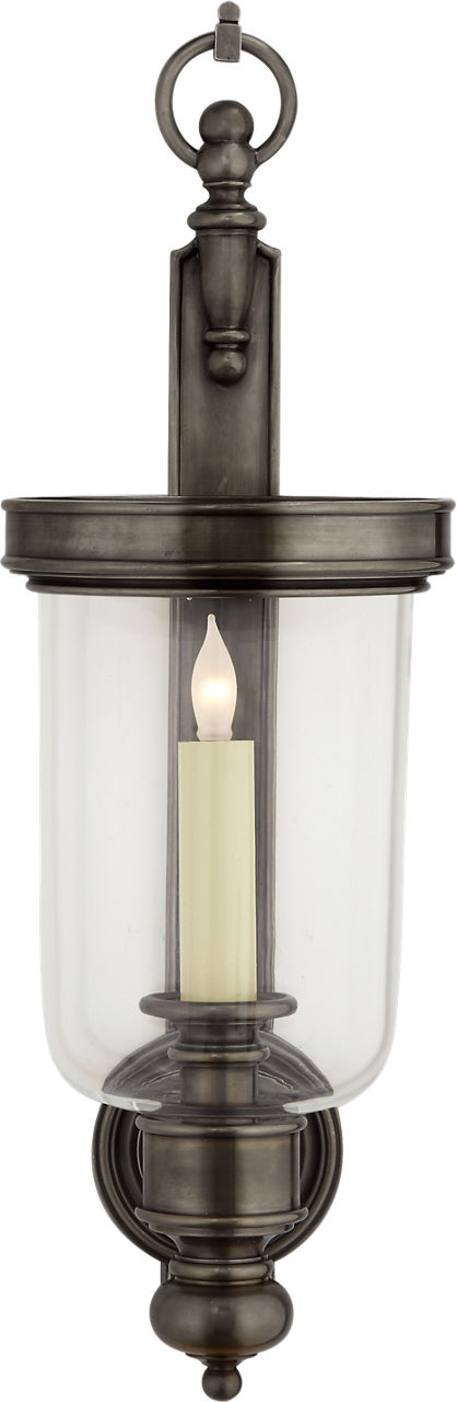 Georgian Small Hurricane Wall Sconce in Bronze