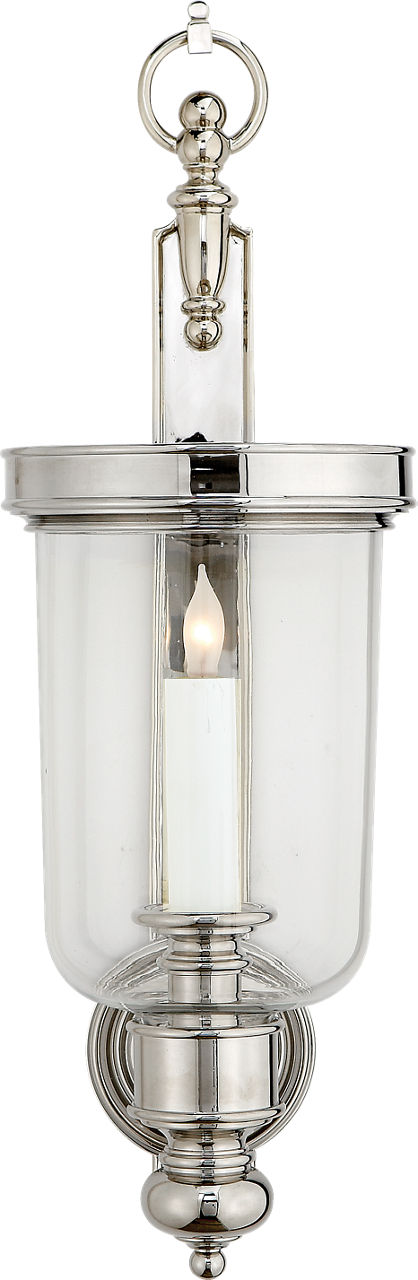 Georgian Small Hurricane Wall Sconce in Polished Nickel