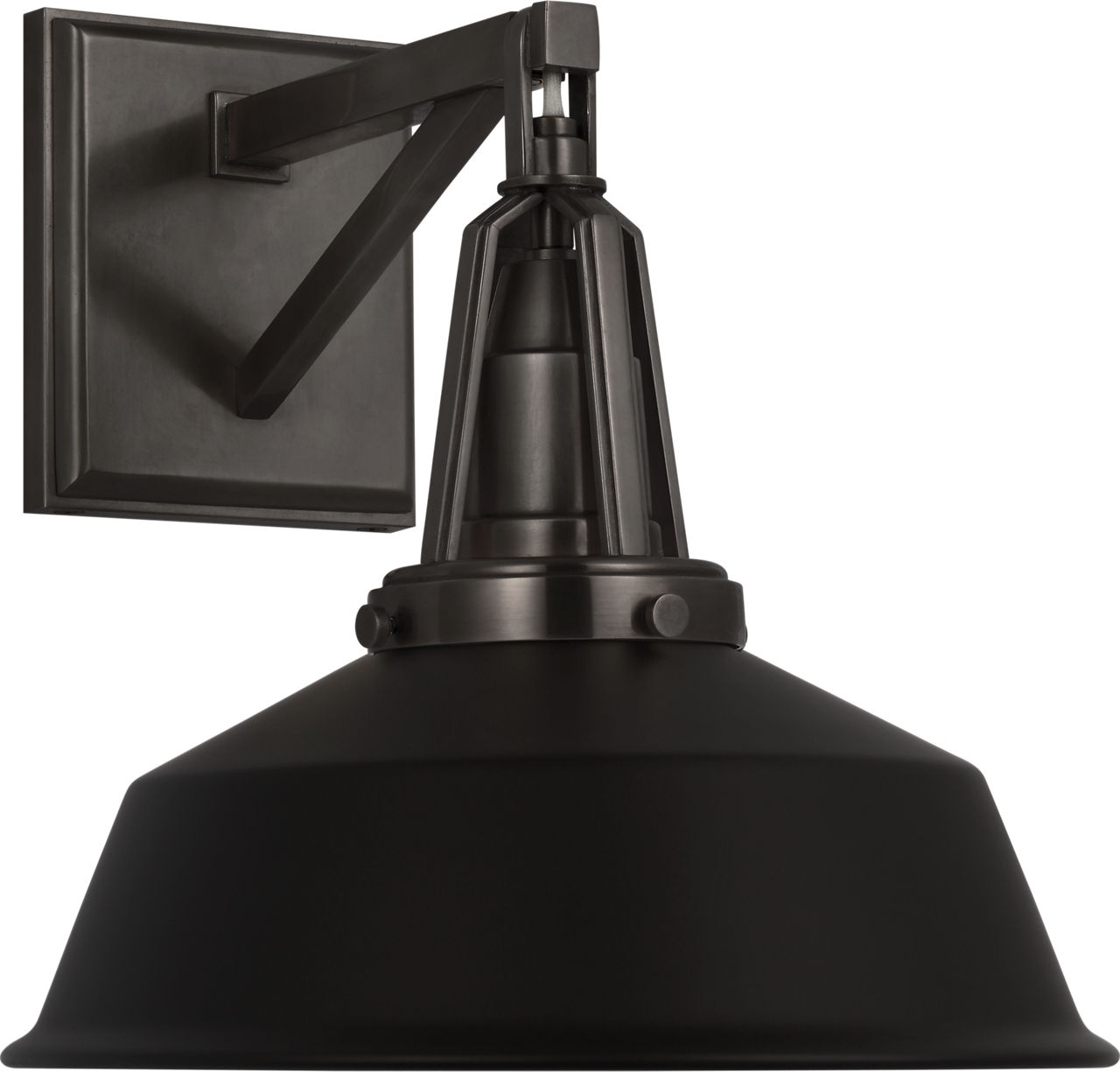 Layton 10" Sconce in Bronze with Matte Black Shade
