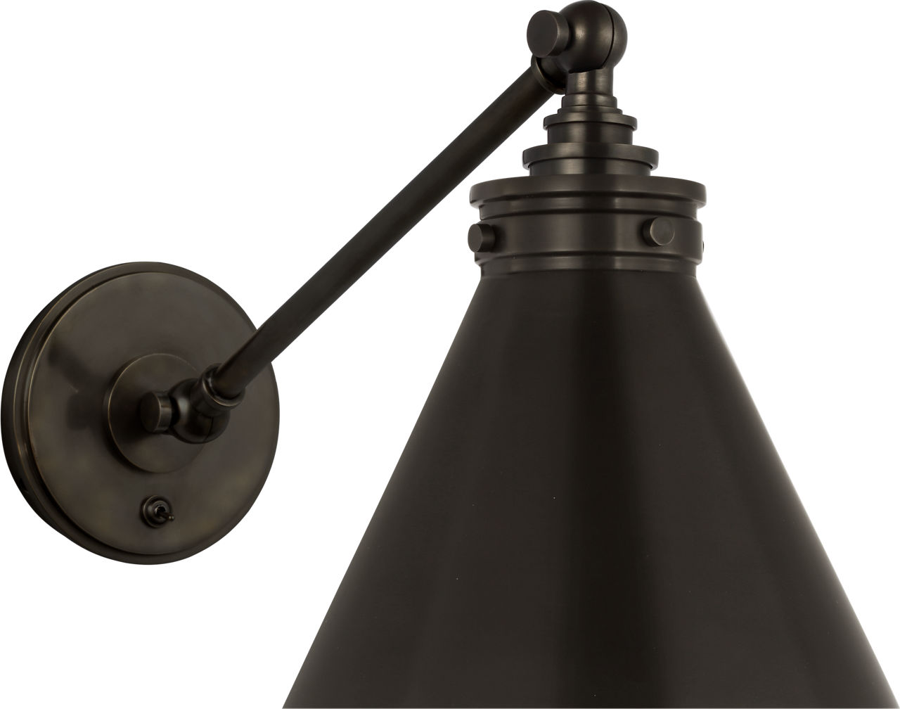 Parkington Single Library Wall Light in Bronze