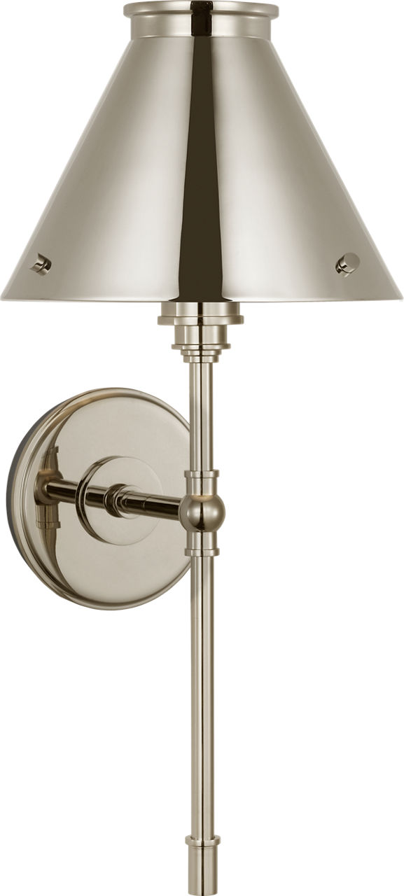Parkington Large Tail Sconce in Polished Nickel