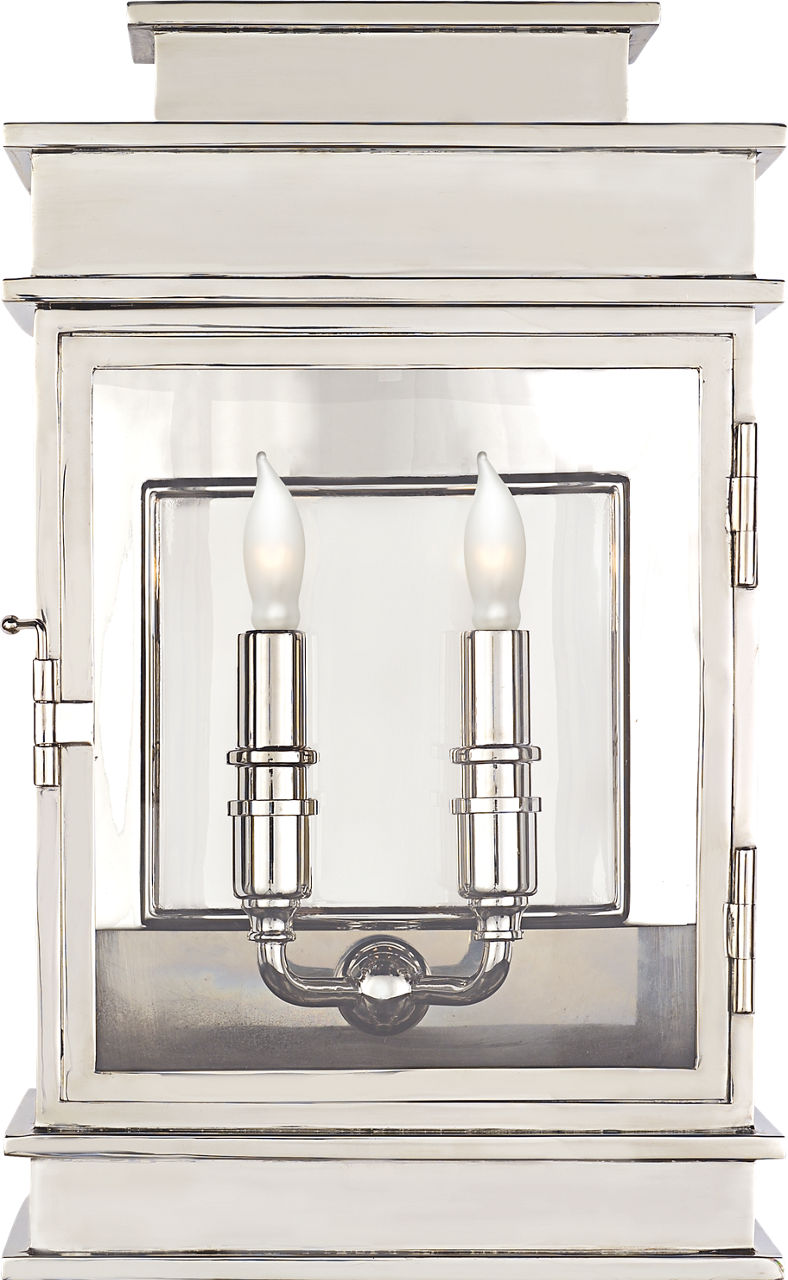 Linear Lantern Short in Polished Nickel