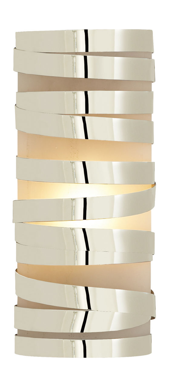 Primitive Sconce in Polished Nickel with Frosted Glass