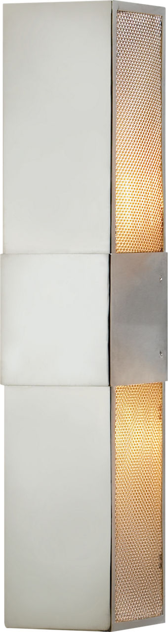 Bowery 18" Wall Sconce in Polished Nickel with Mesh Diffuser